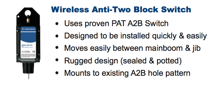 Hirschmann Wireless Anti Two Block for PRS90 Crane Indicator