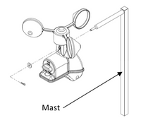 PA122-A Wind Speed Sensor Pivoting Support Assembly
