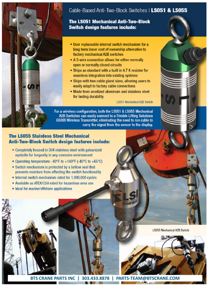 LS051 Trimble LSI Mechanical Anti Two Block Switch