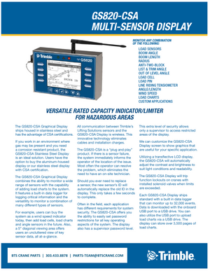 Trimble GS 820 - CSA LSI Wireless Graphical Display Receiver